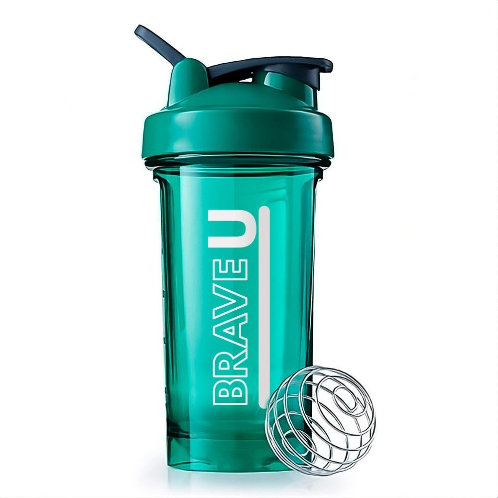 Шейкер для спортивного з пружиною 600 мл (BraveU-premium-2)