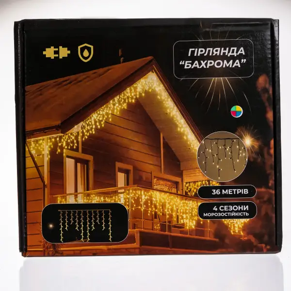 Гирлянда уличная Бахрома 36MWML 36 м 600 LED Белый/Мультиколор (29912689) - фото 6 Гирлянда уличная Бахрома 36MWML 36 м 600 LED Белый/Мультиколор (29912689) - фото 6