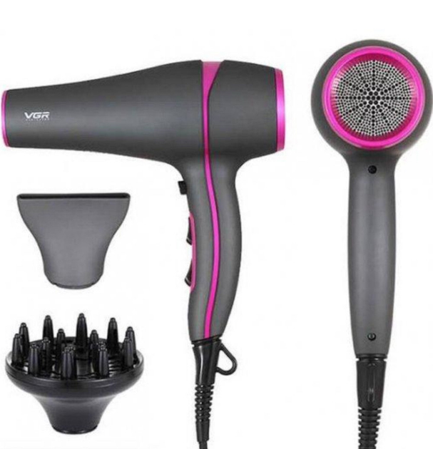 Фен VGR V-402 з іонізацією та насадками 2200 Вт (ML-05179) - фото 2