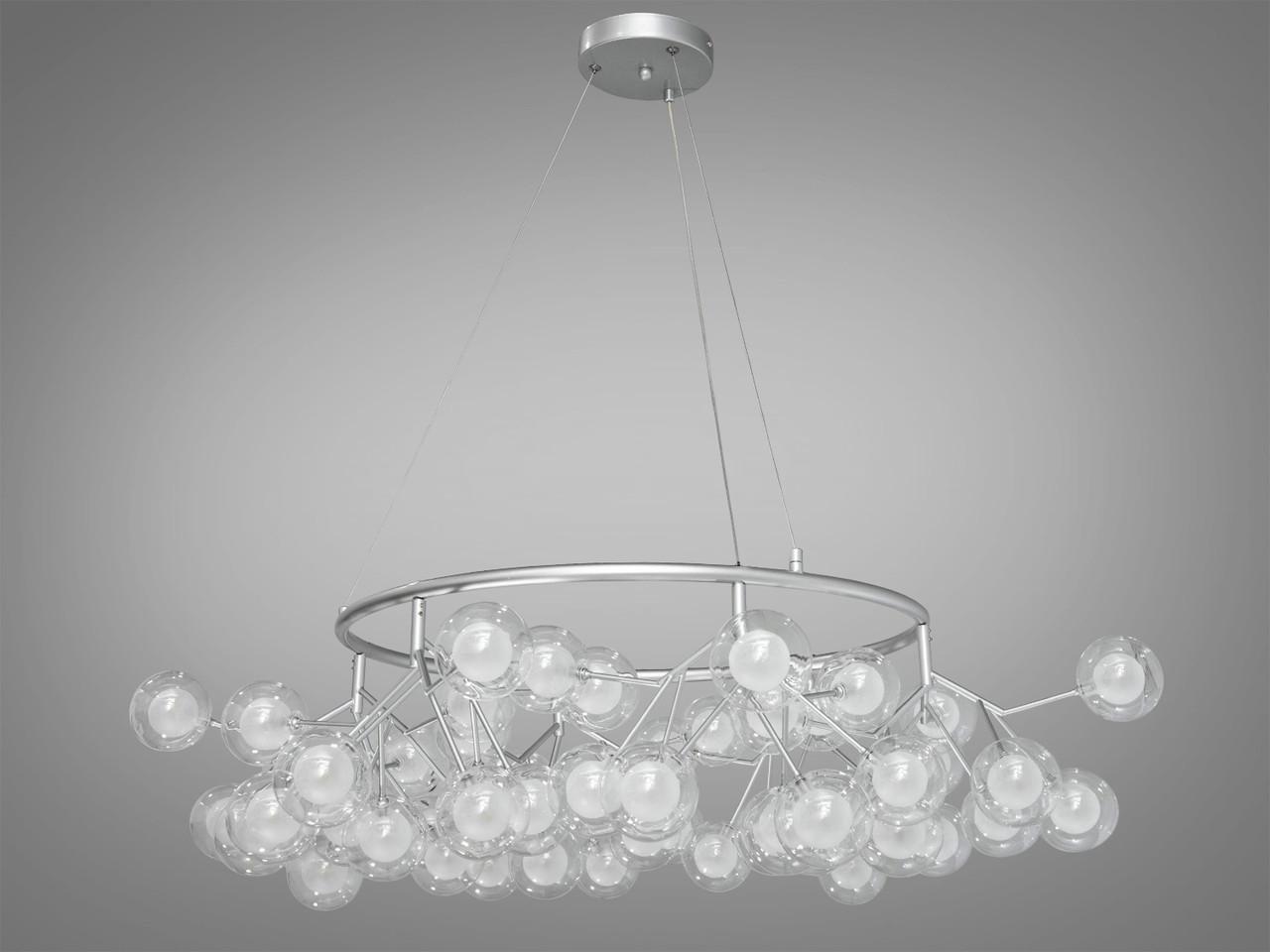 Люстра Светлячок EcoLed 54 ламп Y887-54B SL Серебрянный