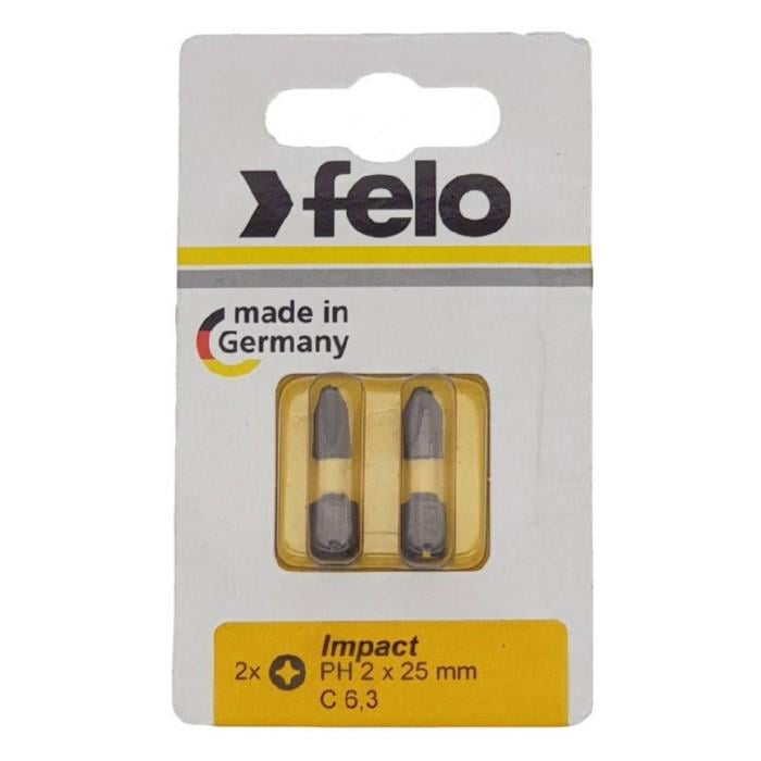 Біта Felo PH2х25 мм Impact 1/4" С 6,3 Вox 2 шт. 02202241 (14253)