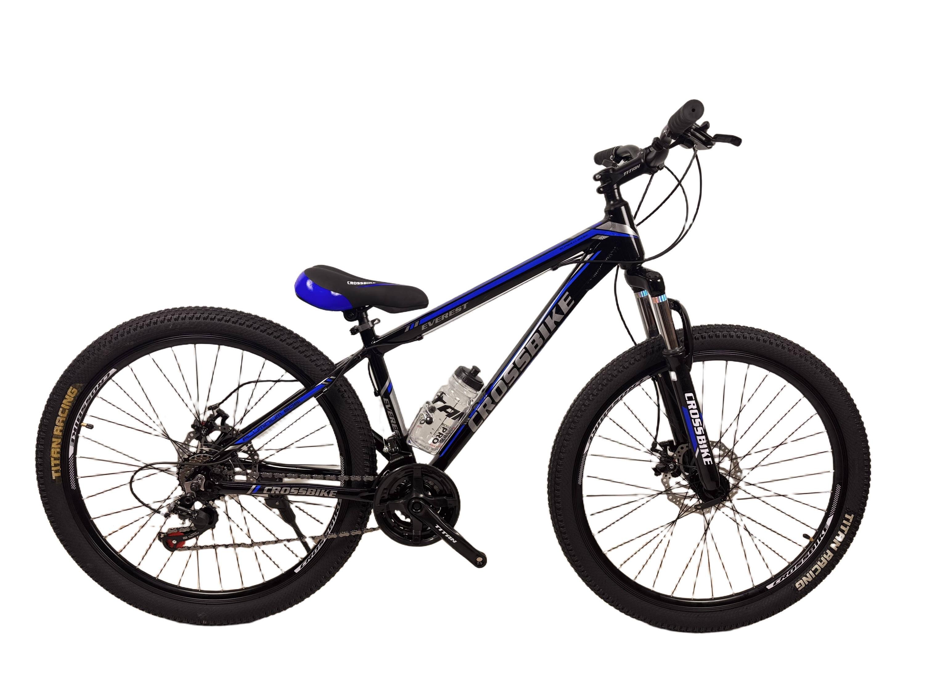 Велосипед CrossBike Everest 27,5" 15" Чорно-синій