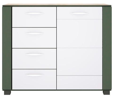 Комод Blonski New York-2 з ДСП/МДФ Дуб сонома/Білий глянець - фото 3