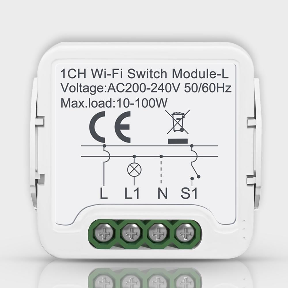Реле одноканальное Tuya Wi-Fi 10A (WH00899)