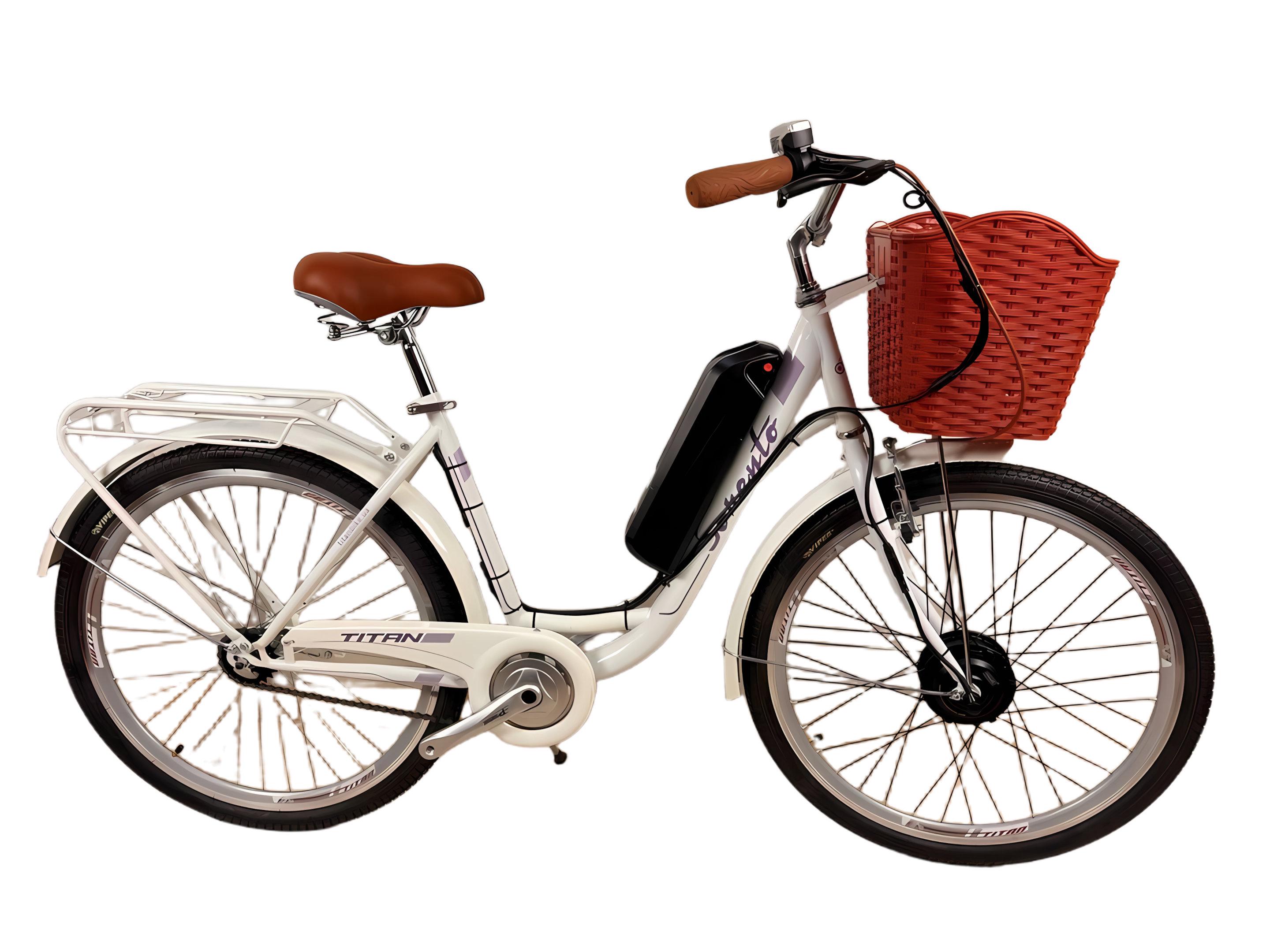 Электровелосипед Titan Sorento 26" 18" Белый передний 350 W/36 V/10 Ah