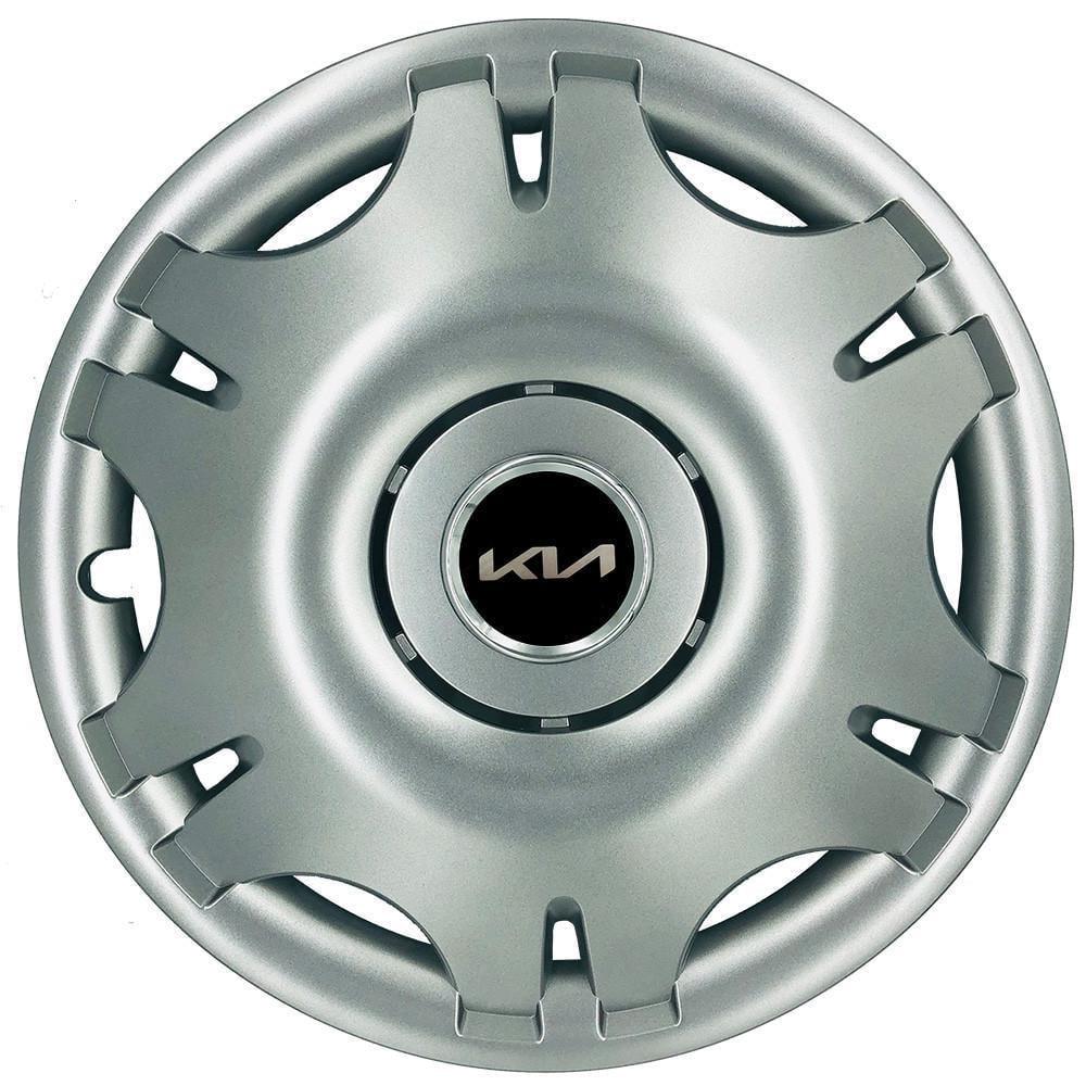 Ковпаки SJS 305 з логотипом KIA NEW R15 4 шт. Сріблястий (2789080939)