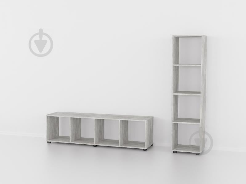 Полиця для книг Forte Tiri Ш 368 / В 1449 / Г 338 Бетон