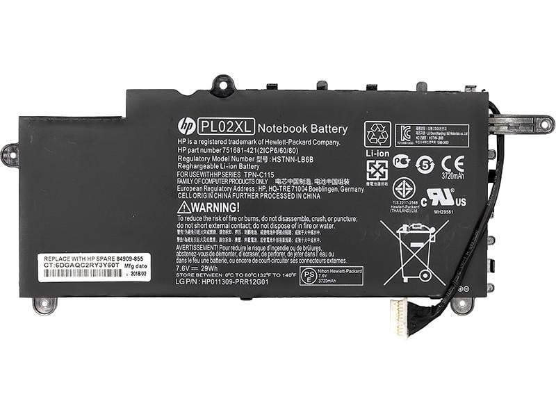 Аккумулятор Power для ноутбуков HP Pavilion 11-N X360 HSTNN-LB6B 7,6V 29Wh