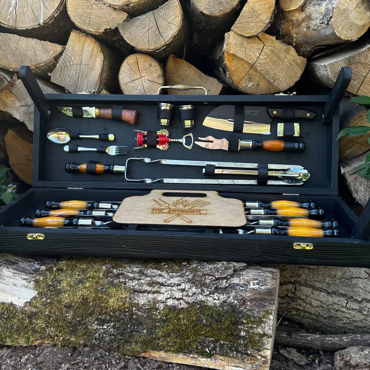 Набор шампуров Охотничий М кейс-столик (19134283)