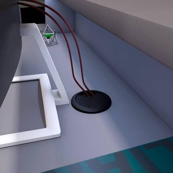 Компьютерный стол Mebellini Маршал Classic 1200х710/860х600 мм Антрацит (арт.SKEP1000-002) - фото 8 Компьютерный стол Mebellini Маршал Classic 1200х710/860х600 мм Антрацит (арт.SKEP1000-002) - фото 8