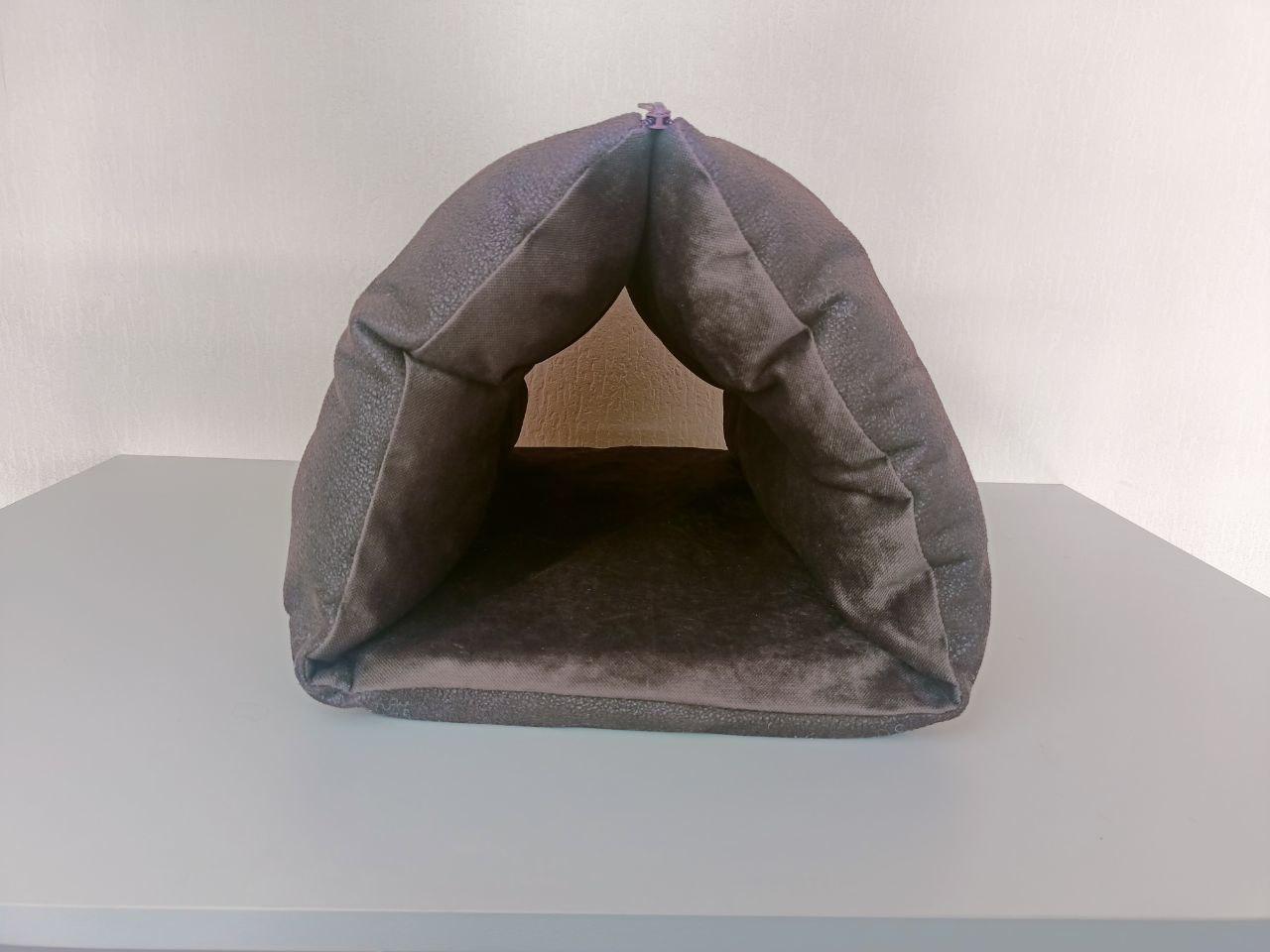 Избушка для животных из замши 50х90 см Темно-коричневый (1548) - фото 5