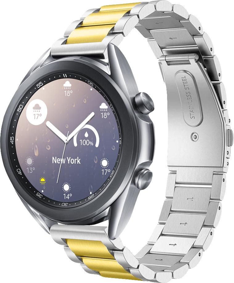 Металевий ремінець Shain Line для Galaxy Watch 3 41 мм Silver Gold (28108-67)