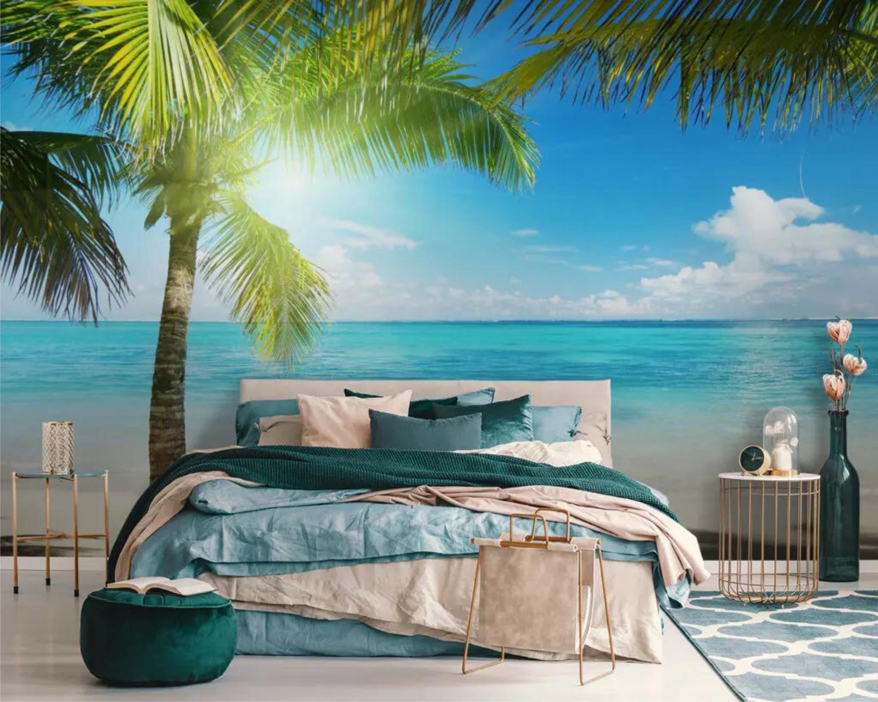 Фотообои Пальмы на пляже Разноцветный (000407)