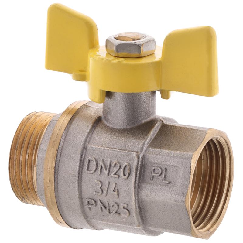 Кран шаровой G-Ferro 607 FE0561 3/4" ВН для газа бабочка (81433)