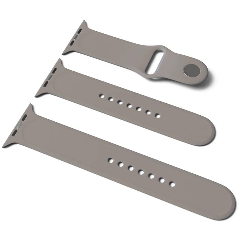 Ремінець силіконовий для Apple Watch Sport Band 42/44/45/49 S/M&M/L 3 шт. Сірий (00000034825_34)