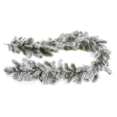 Гирлянда из искусственной хвои заснеженная 190 см (SK00033)