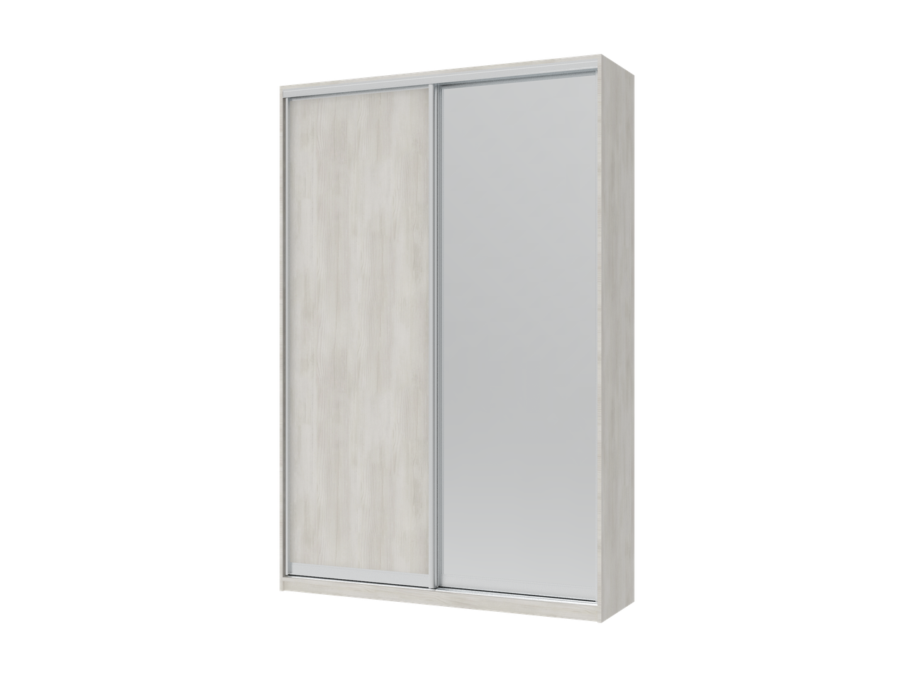 Шкаф-купе Doros Сити Лайт 1 ДСП/1 зеркало 150х45х225 см Белое дерево (42002060)