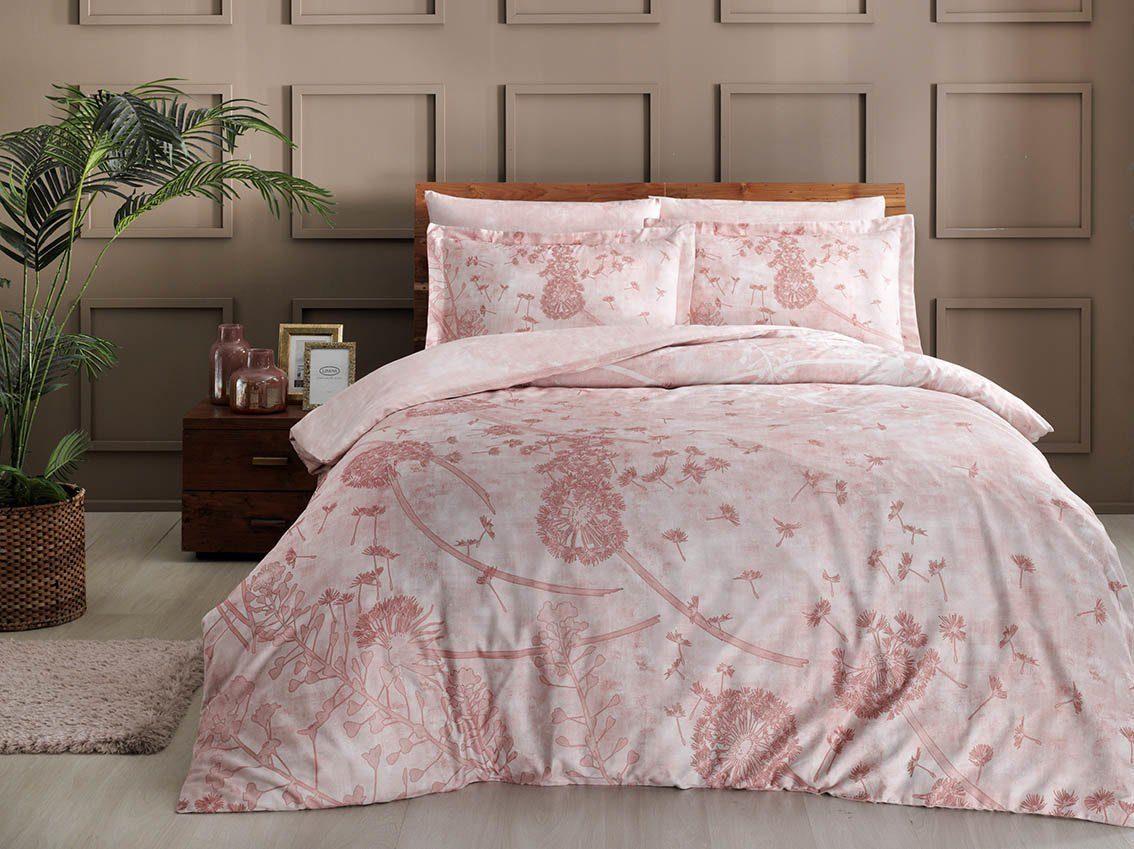 Постельное белье TAC Digital Ruben pembe v01 евро Розовый (svt-2000022287081)