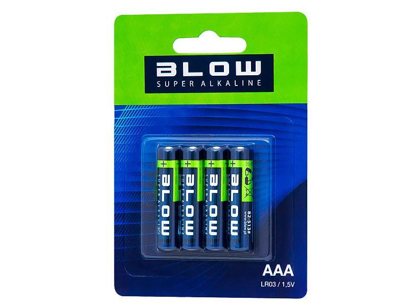 Батарейка BLOW AAA SUPER ALKALINE 1,5V R03 щелочная блистер 4 шт. (82-513#)