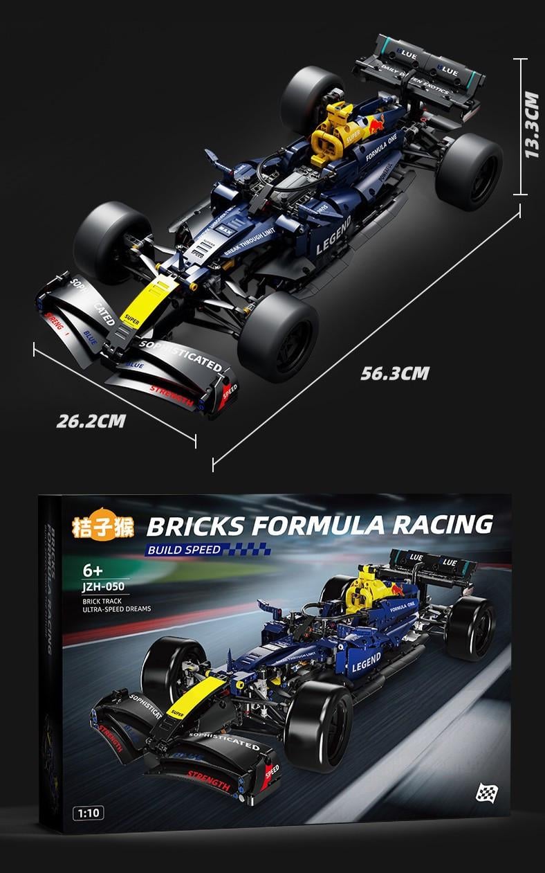 Конструктор на радиоуправлении 1:10 Red Bull Racing F1 Формула 1 гоночная машина с мотором и пультом 56 см Синий (RB20) - фото 9