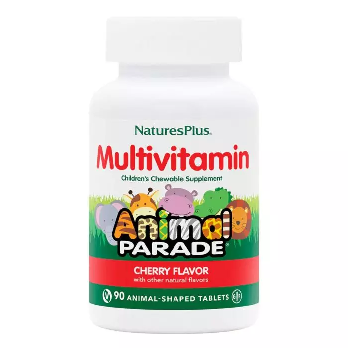 Мультивитамины детские жевательные Animal Parade Natures Plus Source of Life вкус вишни 90 жевательных таблеток (NTP29970)