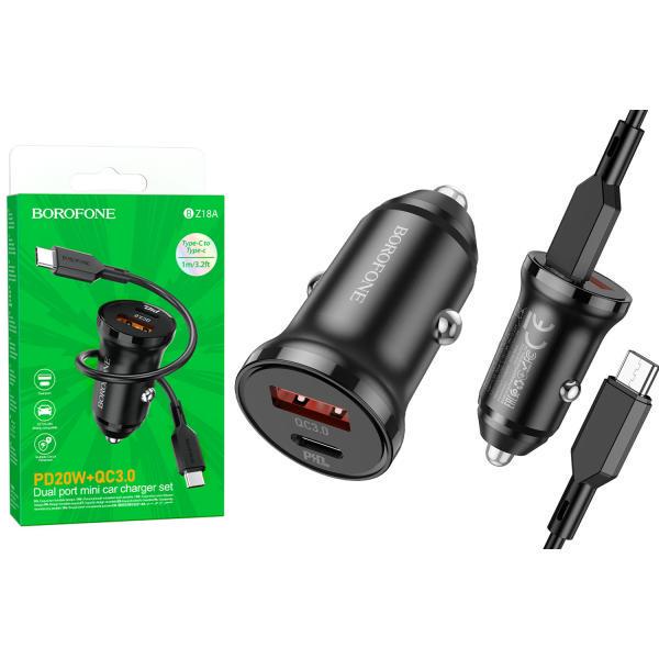 Зарядний пристрій Borofone BZ18A Type-C/Type-C PD20W+QC3.0 - фото 2 Зарядний пристрій Borofone BZ18A Type-C/Type-C PD20W+QC3.0 - фото 2