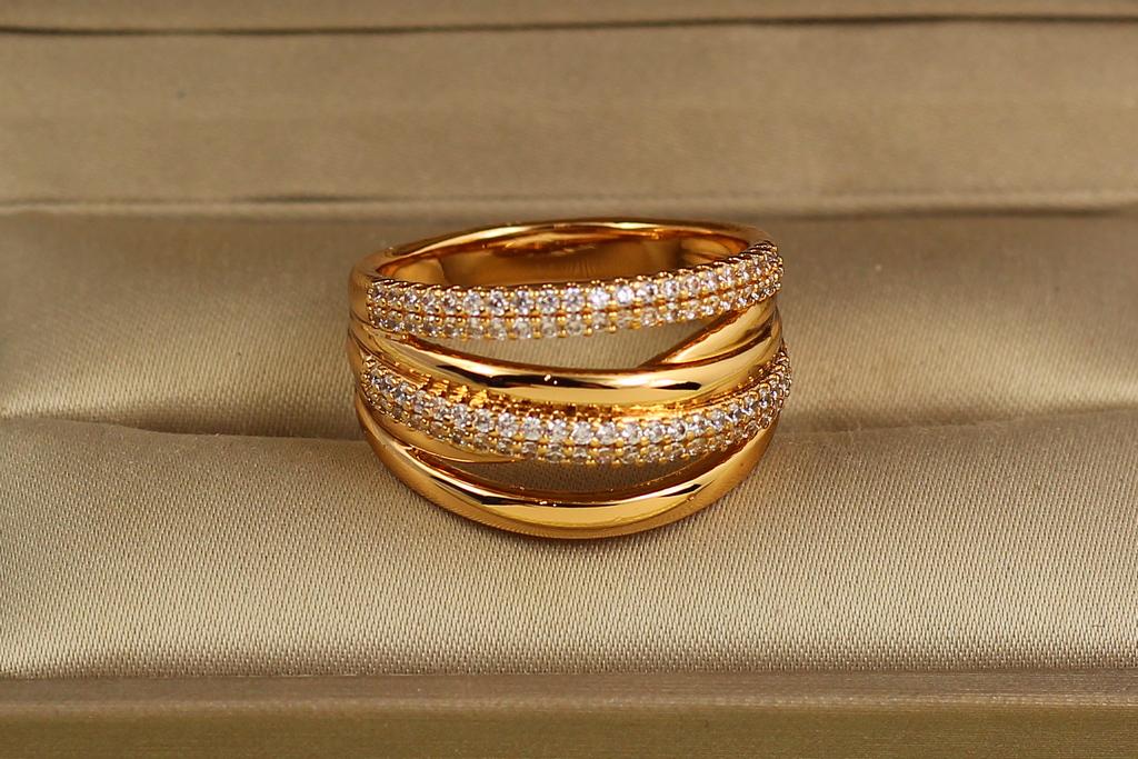 Кольцо Xuping Jewelry Вязка р. 20 Золотистый (29862424)