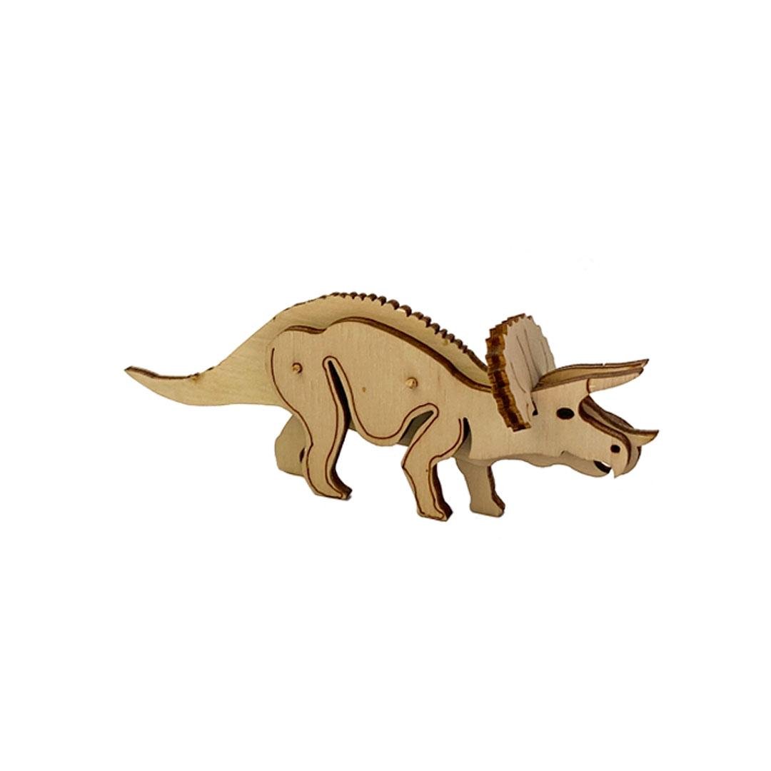 Деревяный динозавр Трицератопс для муравьиной фермы