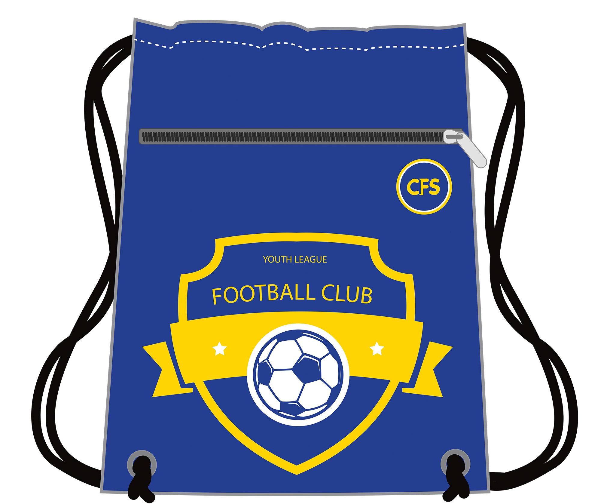 Сумка для обуви CoolForSchool Football 44x33 см синяя (CF85721)