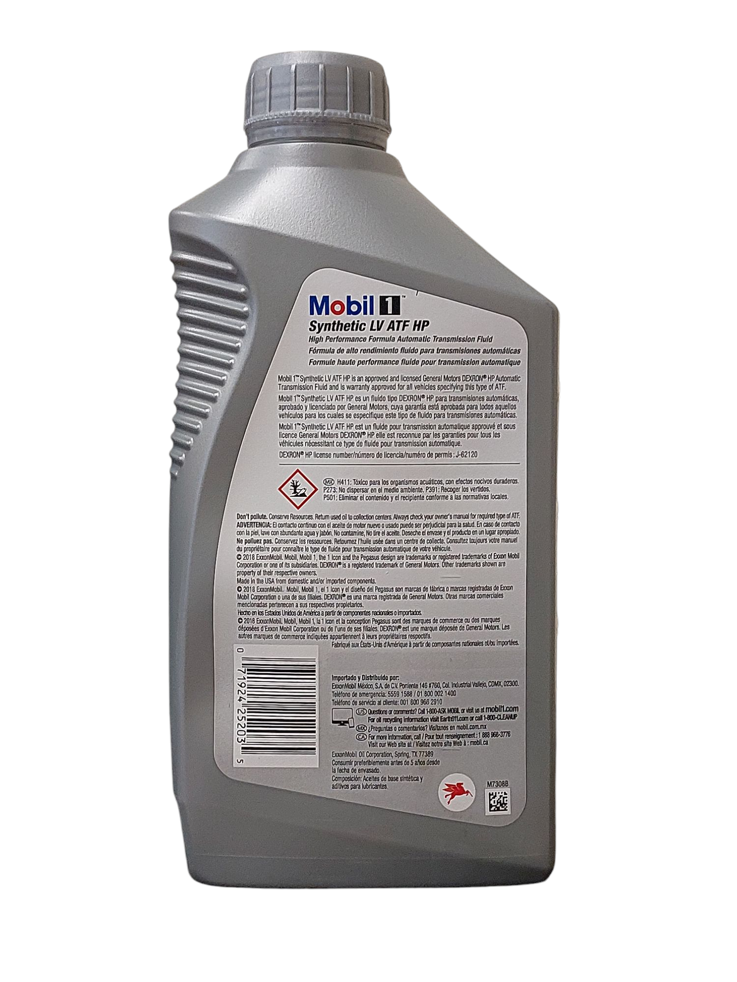 Масло для АКПП Mobil 1 Synthetic LV ATF HP 0,946 мл (M7307F) - фото 2 Масло для АКПП Mobil 1 Synthetic LV ATF HP 0,946 мл (M7307F) - фото 2