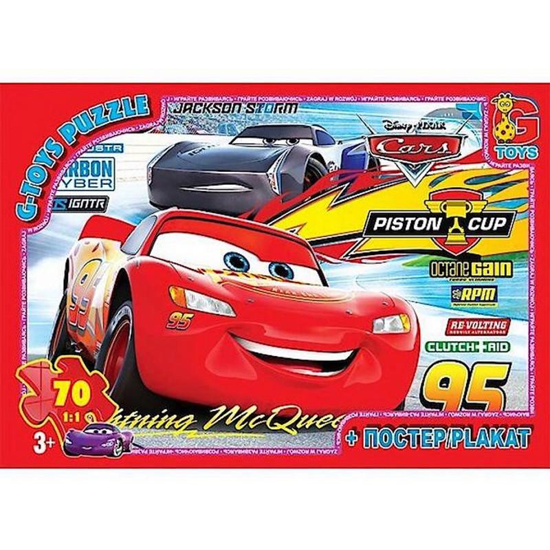 Пазлы детские картонные G-Toys Тачки 70 эл. (IP-177-P-937)