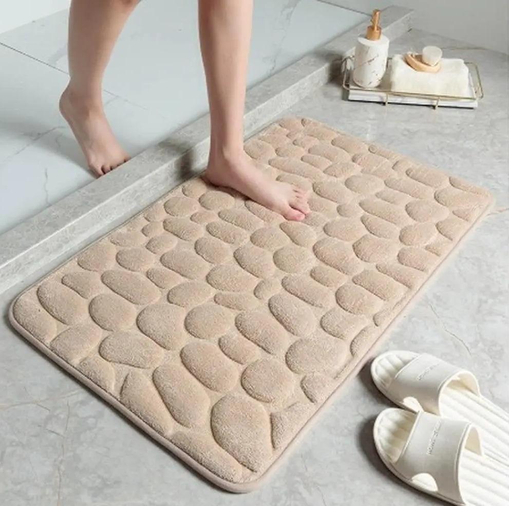 Коврик для ванной Stone Premium Memory Foam 80х50 см Бежевый (KS0005) - фото 5 Коврик для ванной Stone Premium Memory Foam 80х50 см Бежевый (KS0005) - фото 5