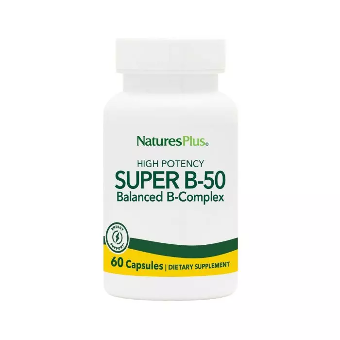 Супер В-комплекс Nature's Plus В-50 60 вегетаріанських капсул (NTP1310)