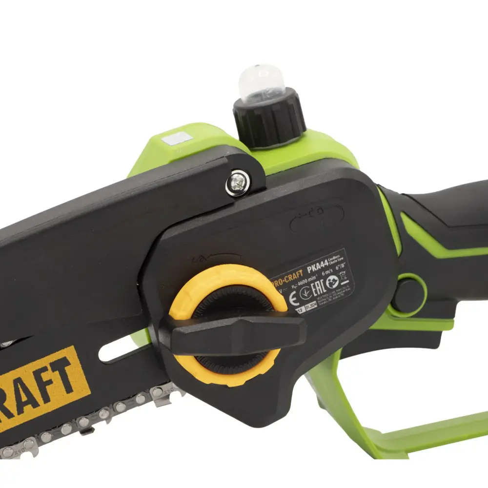 Пила бесщеточная аккумуляторная ProCraft PKA44 с 1 аккумулятором и зарядным устройством с дополнительной цепью - фото 7 Пила бесщеточная аккумуляторная ProCraft PKA44 с 1 аккумулятором и зарядным устройством с дополнительной цепью - фото 7