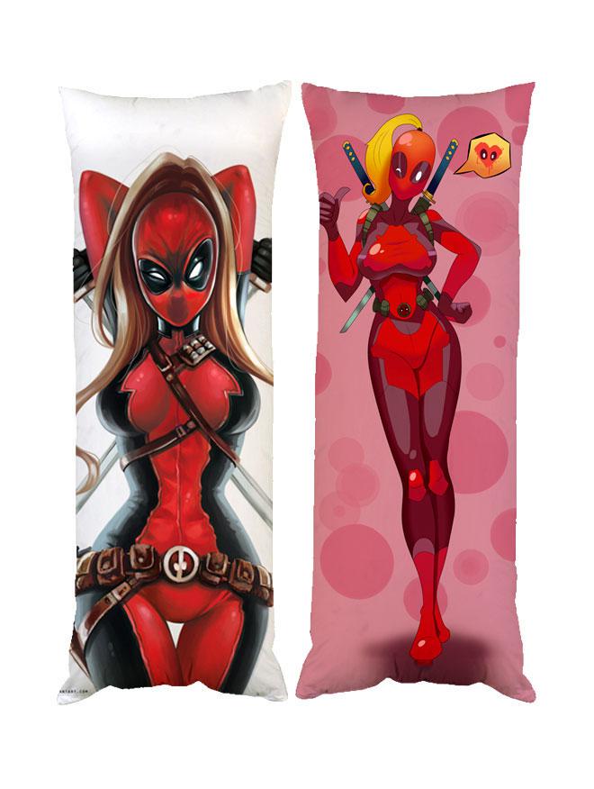Подушка дакимакура Deadpool Girl декоративная ростовая для обнимания 30x60 см