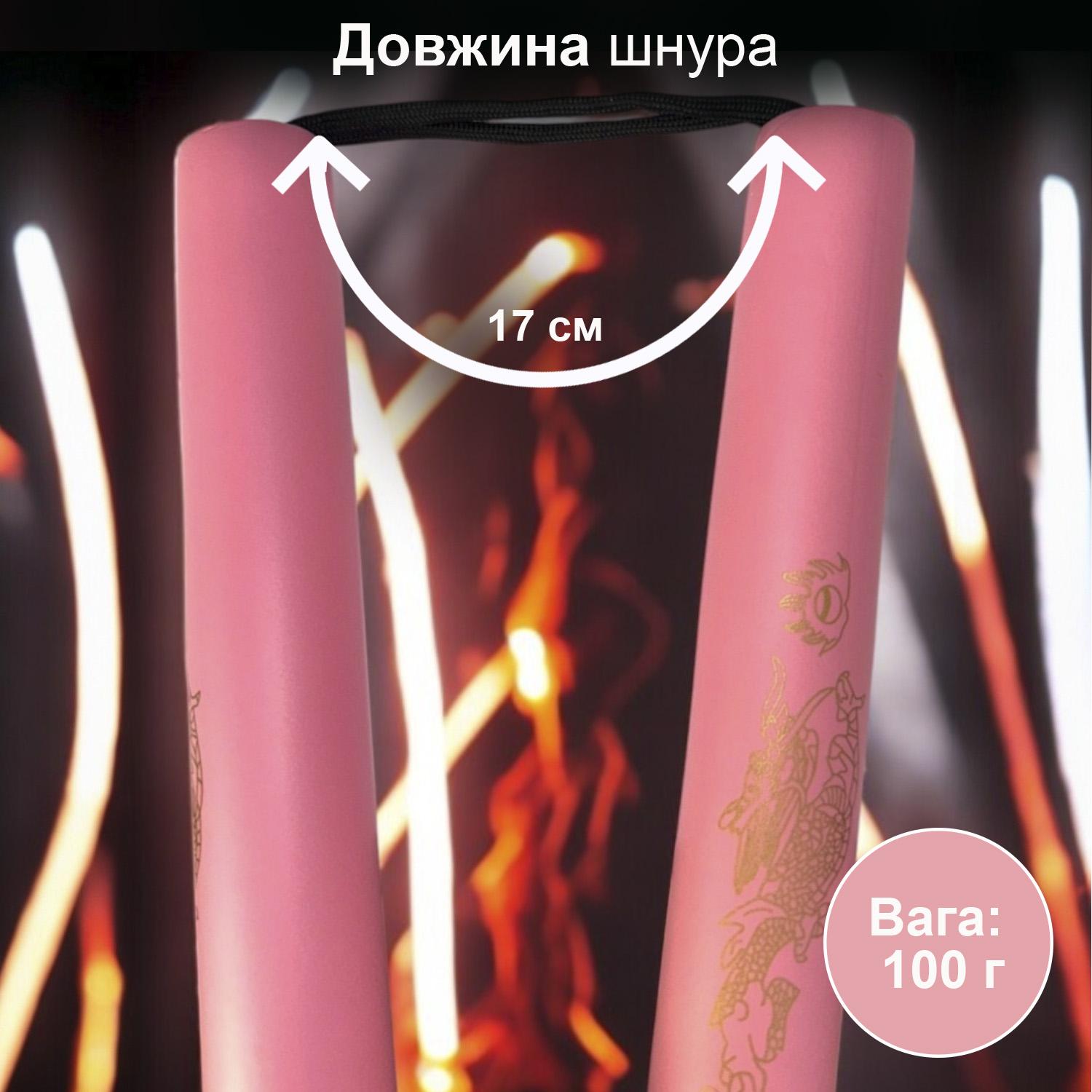 Нунчаки тренировочные со шнуром GDragon с неопреновым покрытием из пластика Розовый (3_4_0_7) - фото 5 Нунчаки тренировочные со шнуром GDragon с неопреновым покрытием из пластика Розовый (3_4_0_7) - фото 5