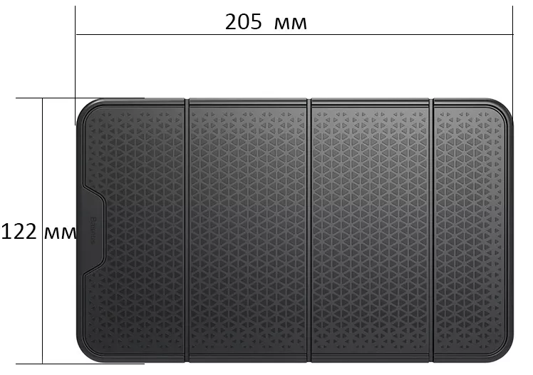 Тримач для телефона в машину BASEUS антиковзаючий килимок складаний Чорний (SUWNT-01) - фото 13 Тримач для телефона в машину BASEUS антиковзаючий килимок складаний Чорний (SUWNT-01) - фото 13