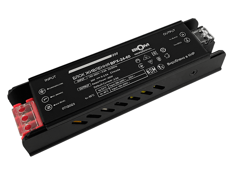 Блок питания Biom BPX-24-60 24 В 60 Вт 2,5 A IP20 (7148)