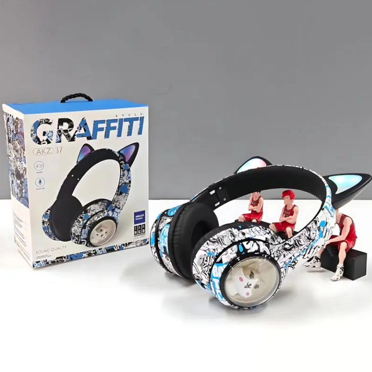 Наушники AKZ-37 LED Синий (45066-AKZ-37)_377) - фото 2 Наушники AKZ-37 LED Синий (45066-AKZ-37)_377) - фото 2