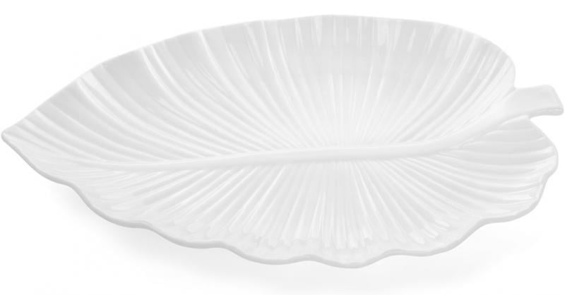 Набор фарфоровых блюд White City Лист 36 см 2 шт. Белый (BD-988-113)