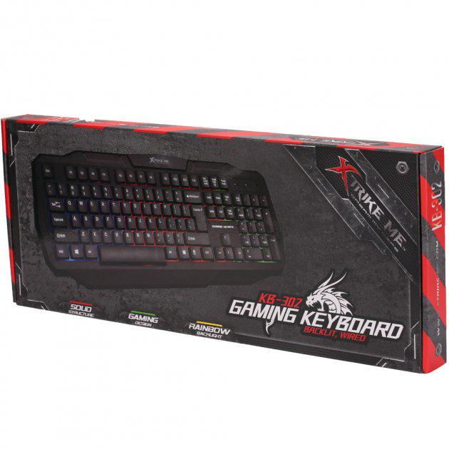 Клавиатура XTRIKE ME Gaming KB-302 USB ведущая Черный - фото 3