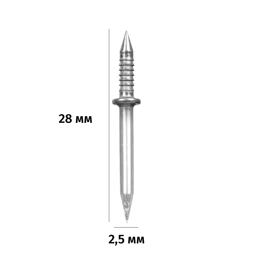 Гвозди для плинтуса и наличника Tactix двойные 28-8,5 мм M2,5 50 шт. (DHS-50) - фото 2