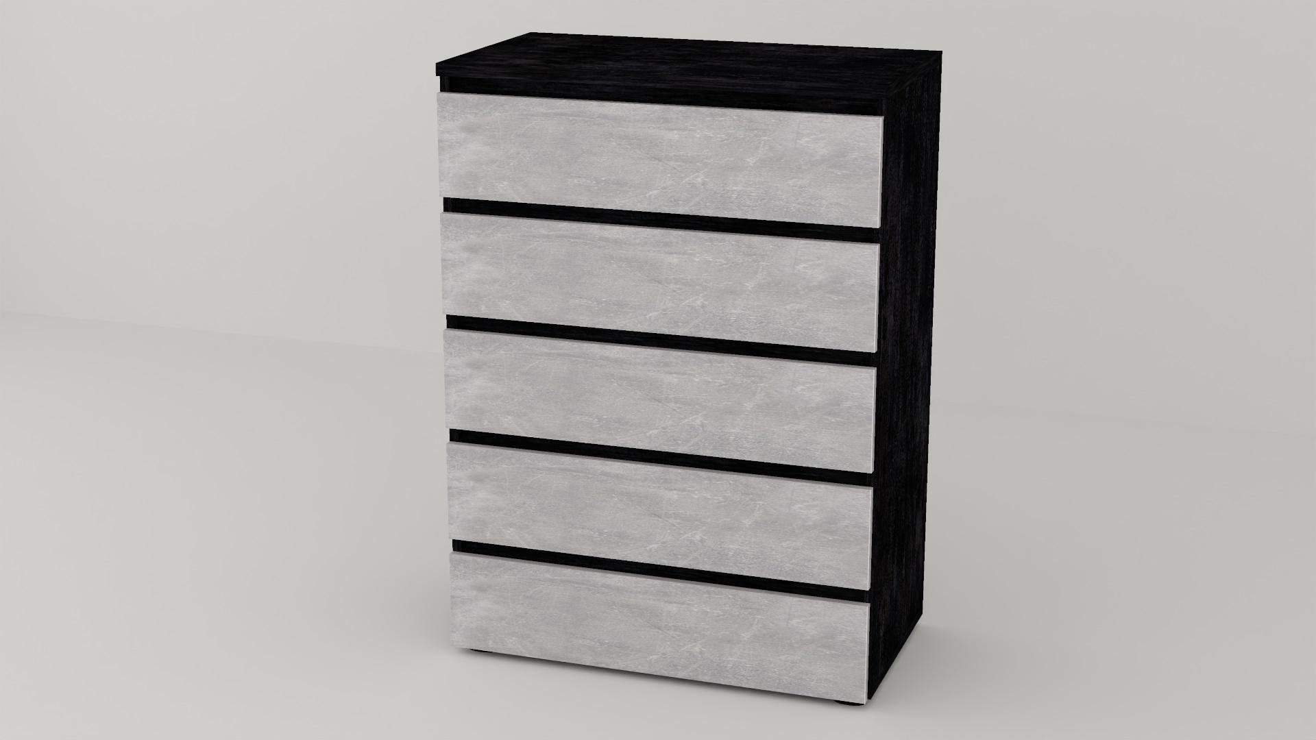 Комод Алекса СН-5/55 80х55х111 см Индастриал/Бетон темный