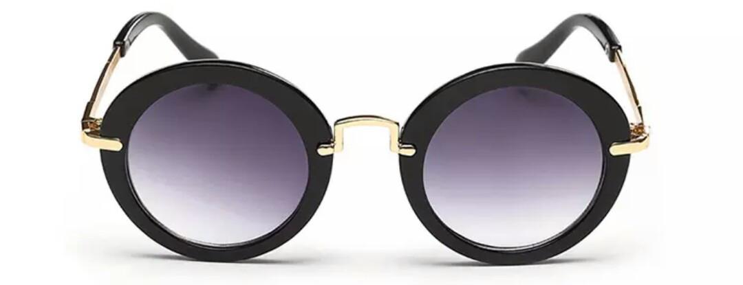 Солнцезащитные очки круглые для девочки Черный