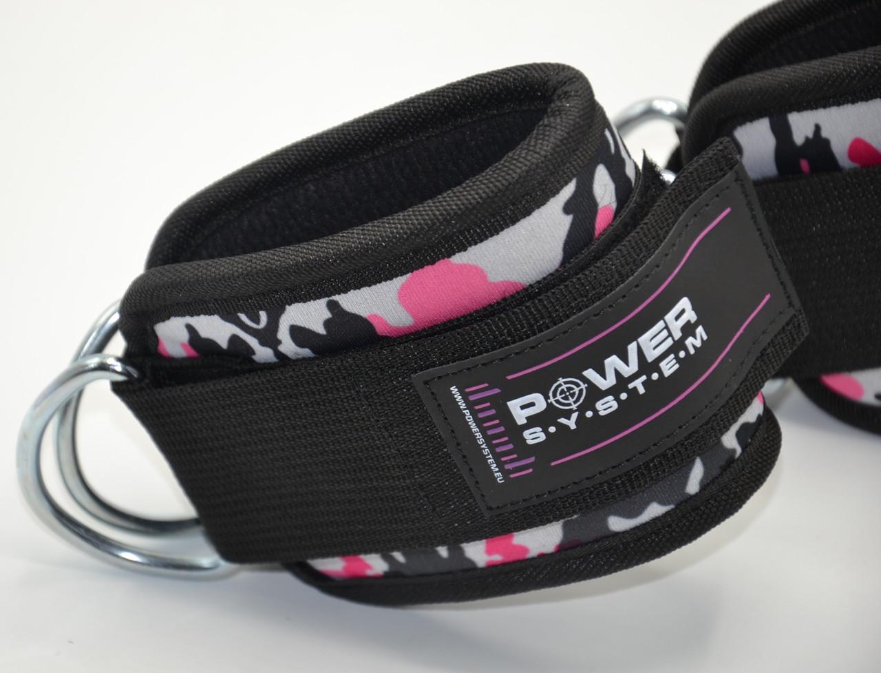 Манжети на щиколотці Power System PS-3470 Ankle Strap Camo Pink/Black (PS_3470_Pink/Black) - фото 7