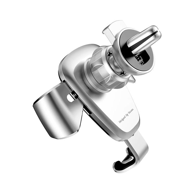 Автодержатель для смартфона Baseus Gravity Car Mount Silver 360 град - фото 3