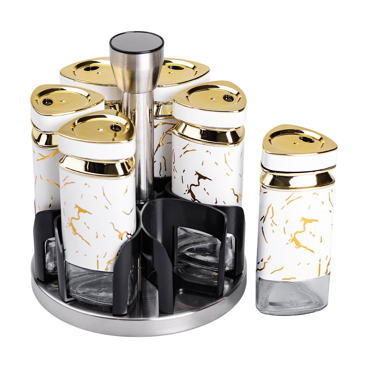 Набір баночок для спецій карусель 6 шт. 120 мл (HP-1332) - фото 4