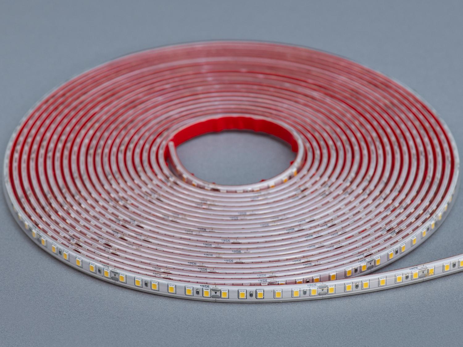 Светодиодная лента 24 В 120 диодов на метр герметична 8 мм Нейтральный Белый (N24-2835-120-NW-65-8) - фото 2 Светодиодная лента 24 В 120 диодов на метр герметична 8 мм Нейтральный Белый (N24-2835-120-NW-65-8) - фото 2