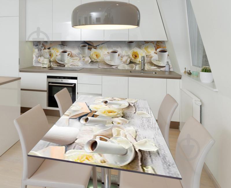 Наклейка 3Д виниловая на стол Zatarga «Угощение ангела» 650х1200 мм для домов, квартир, столов, кофейн, кафе