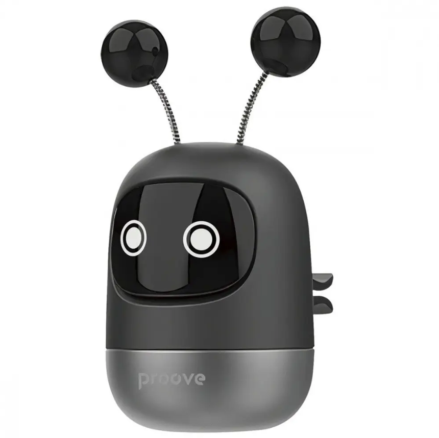 Автомобильный ароматизатор Proove Emoji Robot с 3 сменными ароматами/крепеж на дефлектор Черный Автомобильный ароматизатор Proove Emoji Robot с 3 сменными ароматами/крепеж на дефлектор Черный
